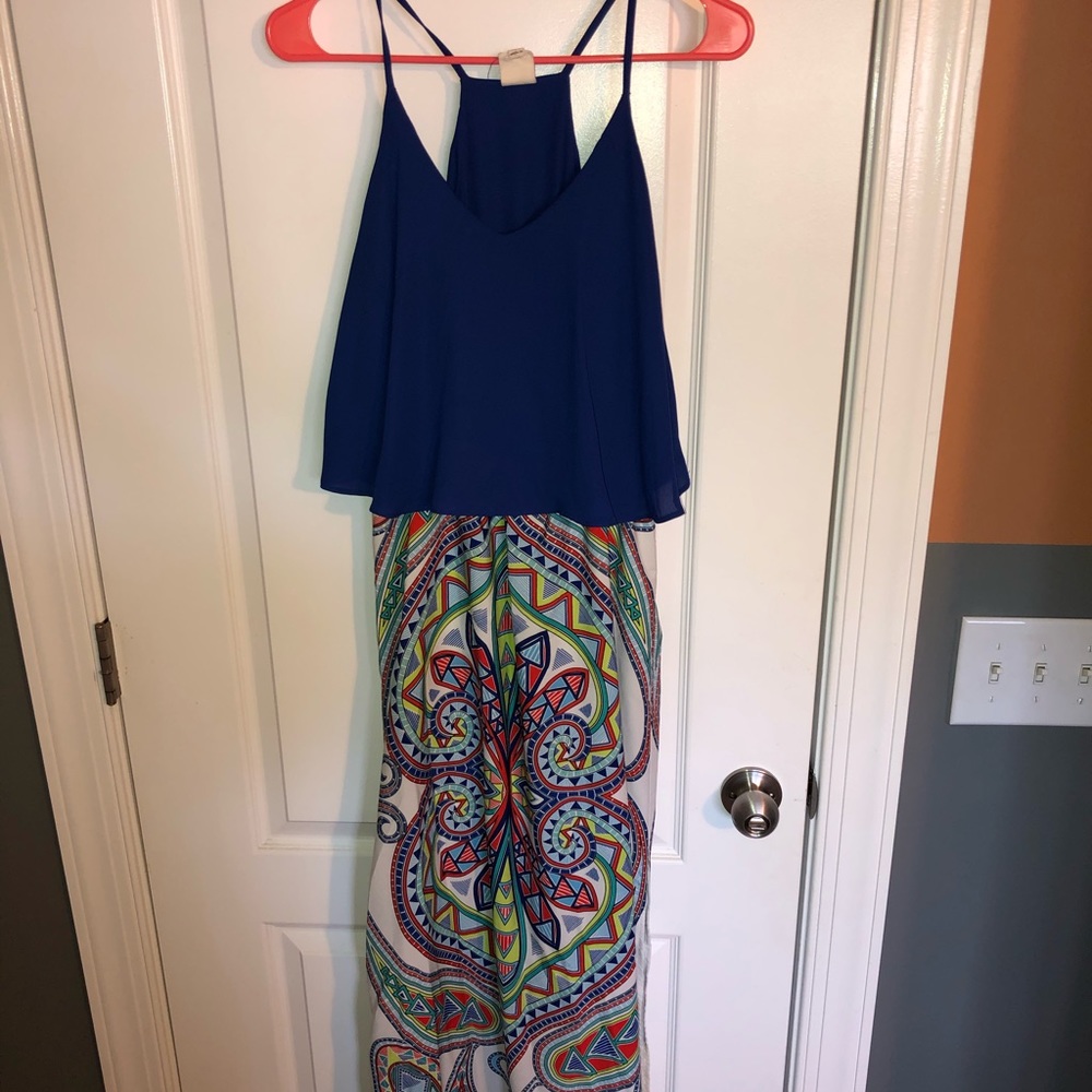 Navy blue maxi dress
